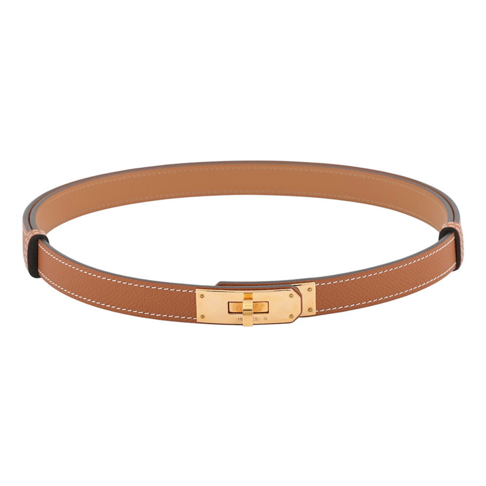 Hermes Kelly Belt Gold Epsom Leather Y Stamp HERMES